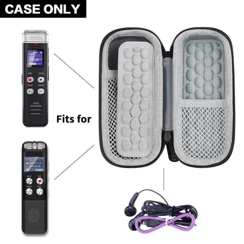 PAIYULE Case Compatible with 136G 128GB Digital Voice Recorder for Aiworth/for Sony ICD-PX370/ 470/560 for EVIDA/for Aomago Activated Recorder Fits for MP3 Player, Earbuds, USB Cable (Box Only) - Image 3